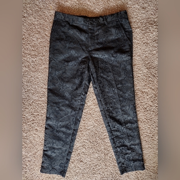 INC International Concepts Black Floral Patterned Pants NWT - Picture 2 of 12